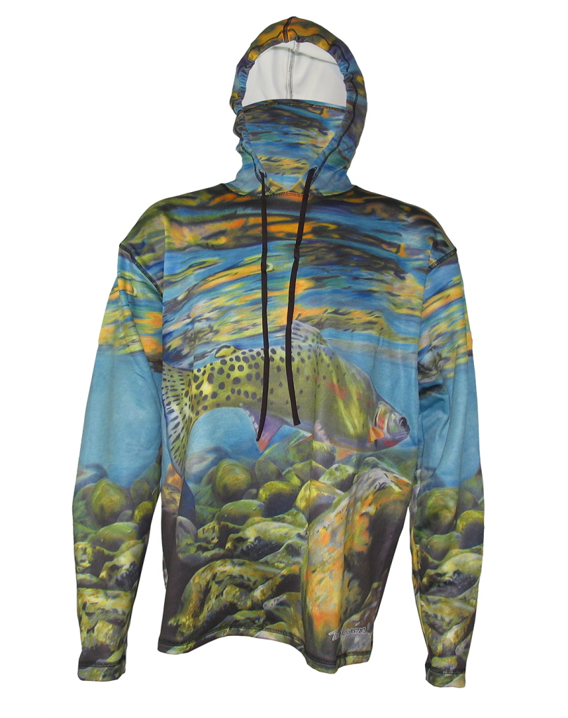 Freestone (Cutthroat Trout) Sunpro Hoodie perfect sun protection apparel while hiking,backpacking, biking, trail running or taking a drive