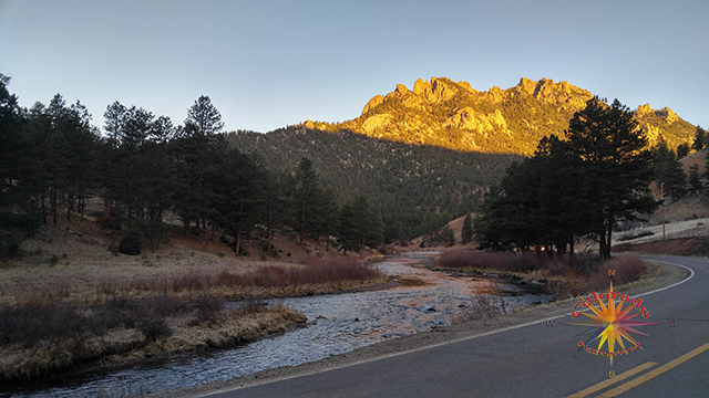 Morning Light on the surrounding summits bringing the day to life along the Platte River in Colorado