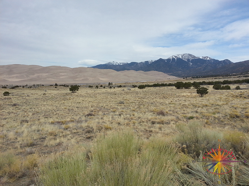 Thirty Square Mile Sandbox in Great Sand Dunes National Park view from Visitors Center