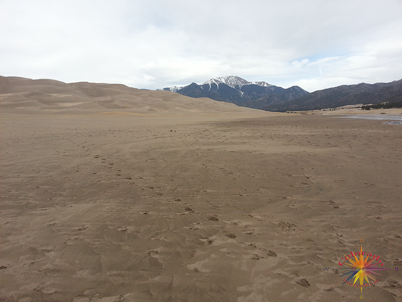 Thirty Square Mile Sandbox just crossed Medano Creek on our Climb up the dunes at Great Sand Dunes National Park