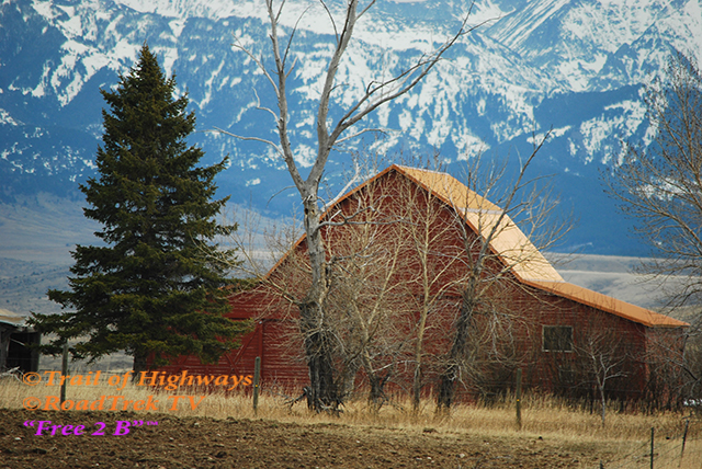 Barn-Rocky Mountains-Spring-Fir Tree-Bozeman-Trail of Highways-RoadTrek TV-Organic Content-Marketing-Social SEO-Travel-Media-