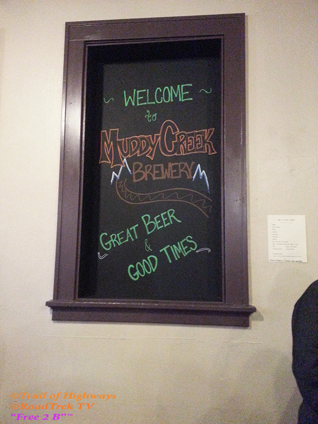 Chalk Board inside Brewery
