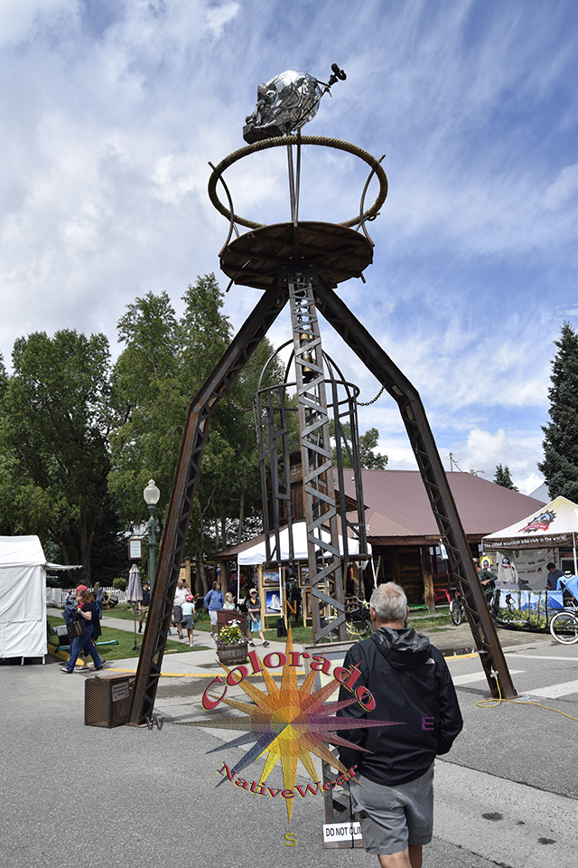 Main Street displays the art of various artists in the community. Truly innovation using recycled materials in Crested Butte Colorado