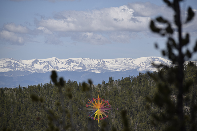 As you gain Elevation distant mountain ranges come into view on the Ute Creek Trail 