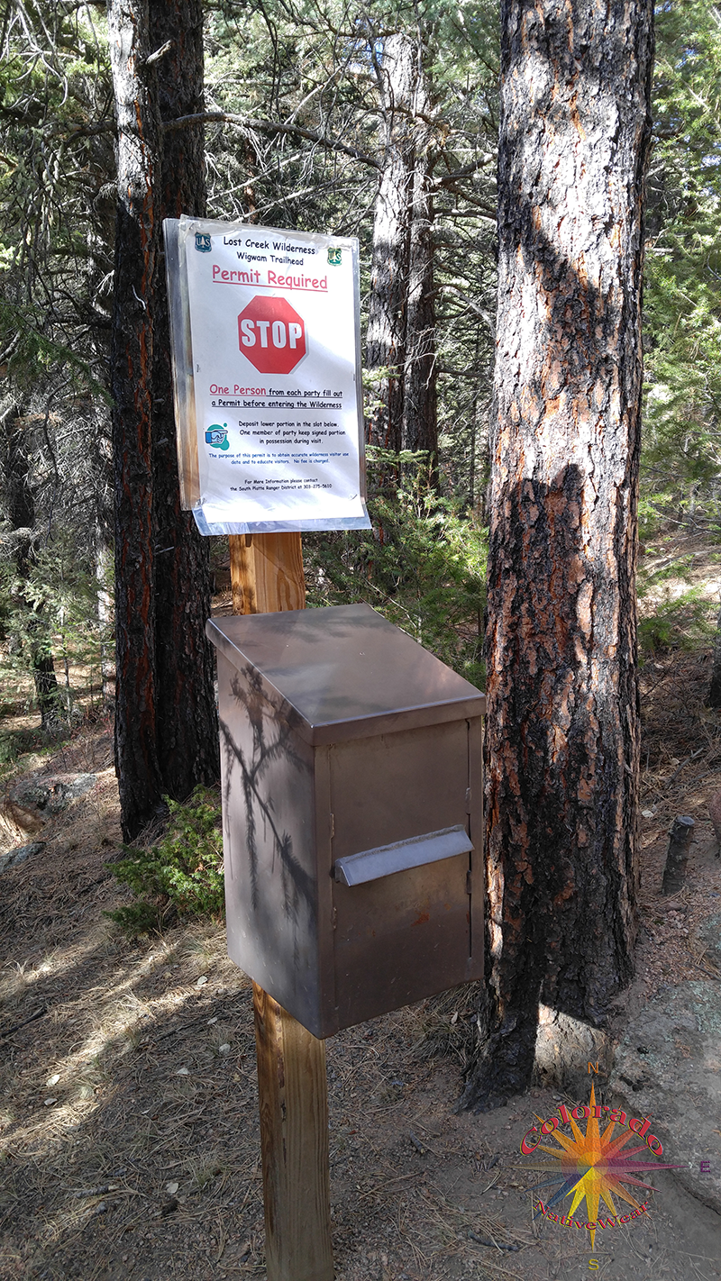sign in boxes are at most wilderness area trail heads, which is good so your friends can find you if you get too Lost in Colorado's Lost Creek Wilderness area