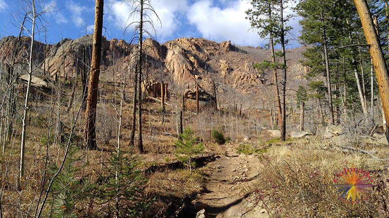 Trail views offer a look at the diverse topography entering Lost Creek Wilderness Colorado