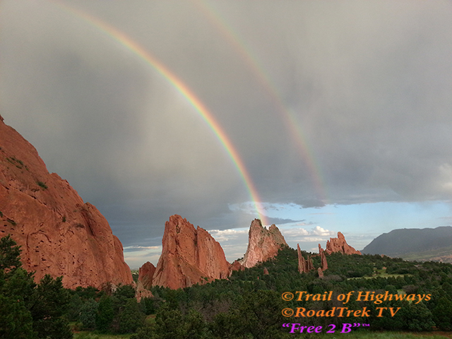 Rainbow in Garden of the Gods Colorado