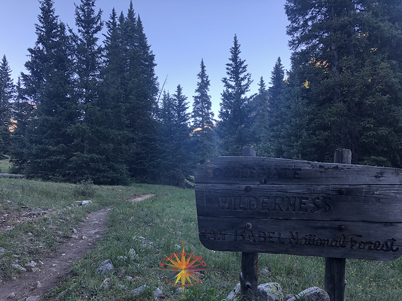 In the next quarter mile you enter the Collegiate Peaks Wilderness on Lake Ann Trail, Colorado Trail as well as the Continental Divide Trail through Colorado