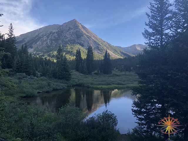 Beaver Pond at our campsite at the edge of the Collegiate Peaks Wilderness Colorado