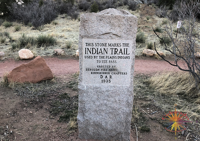 Native American trail runs along the eastern edge of Garden of the Gods this being a scared place among the local tribes