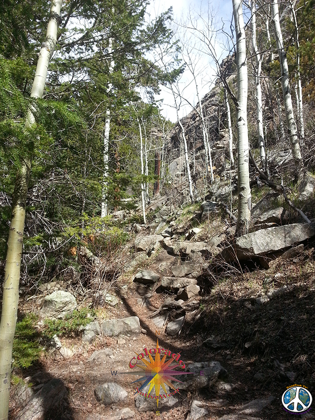 Hiking up to Bridal Veil Falls, Rocky Mountain Park