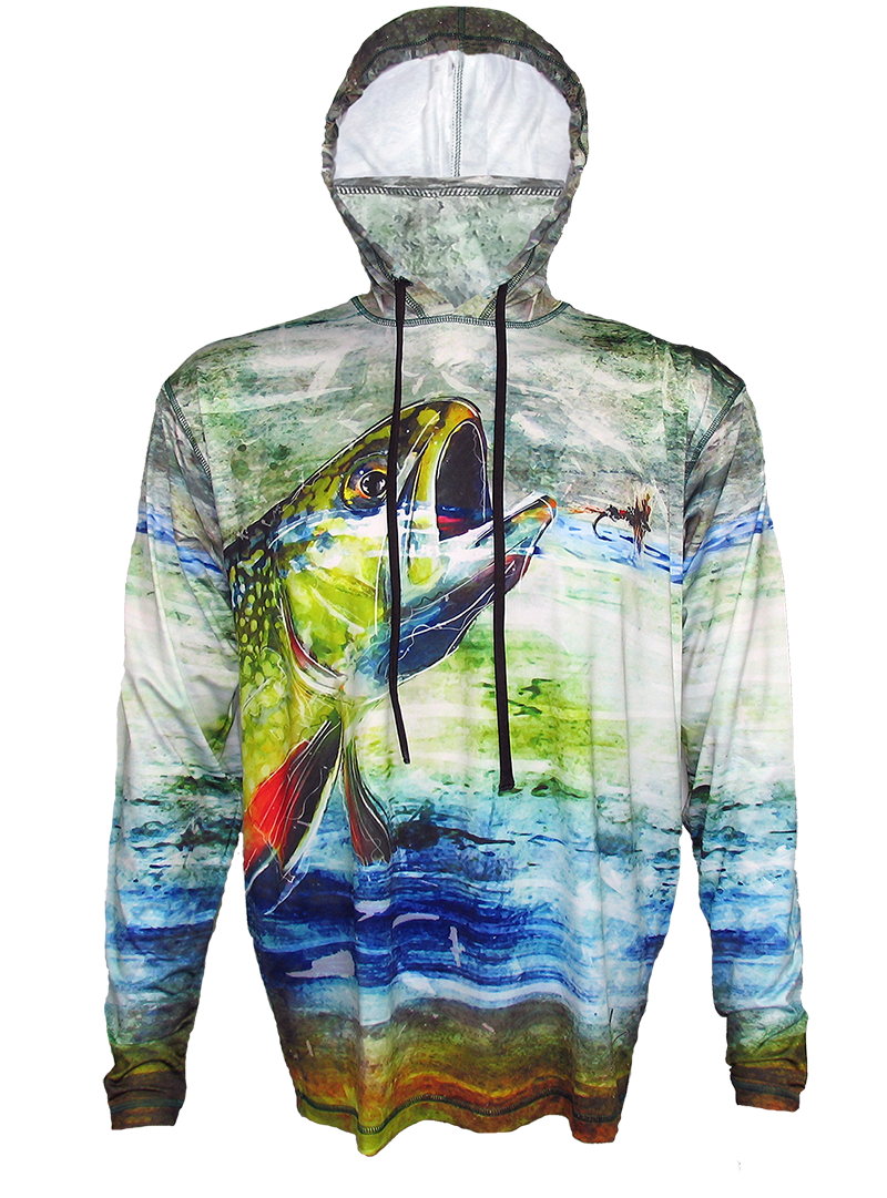 Brook Trout Fishing Hoodie • Trail of Highways Long Sleeve Fishing Shirts