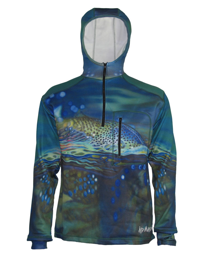 Not Over Yet 1/4-Zip FlexFleece Fish Adventure Hoodie for great warmth style and sun protection