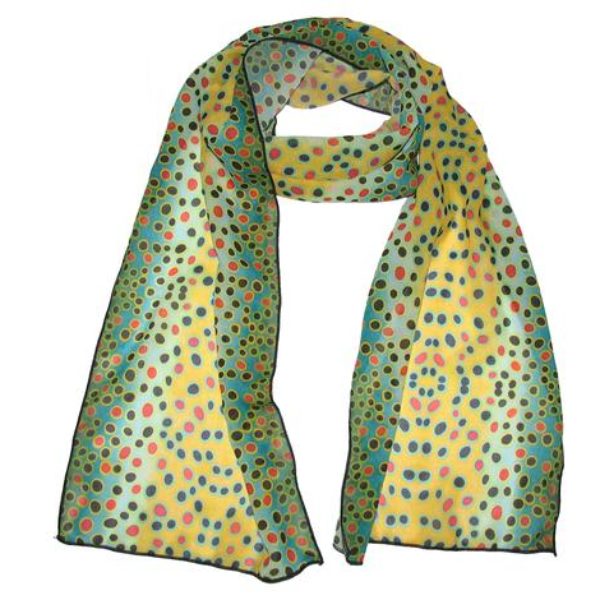 Brown Trout Silk Fishing Scarf