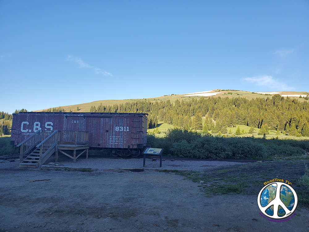 Close up of the box car on Boreas Pass, Colorado one last time before heading up the trail