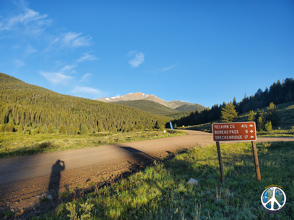 Turning up the mountain to Boreas Pass and Black Powder Trail Head