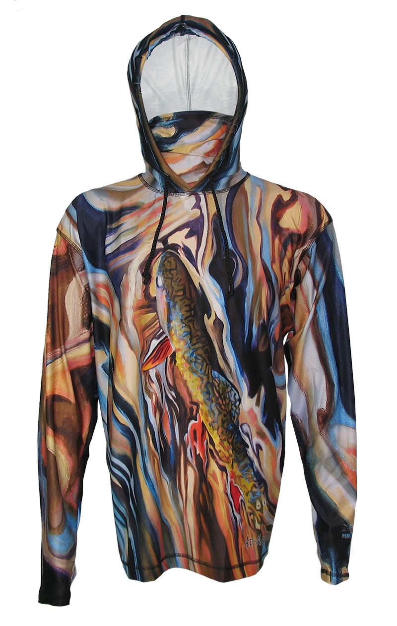Fly Fishing Apparel FishingHoodie Upper Gros Venter Brook Trout