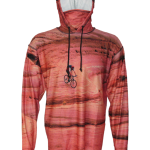 Slick Rock Biking Hoodie the perfect tech apparel for any adventure, a day mountain biking, hiking, camping, backpacking, or a day on the water fishing.