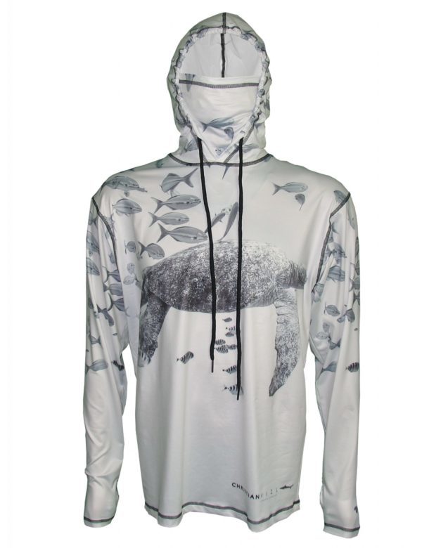 Sea Turtle Hoodie Adventure Wear UPF-50 Sun Protection, Sea Turtle Hoodie displays a Sea Turtle swimmimg off the coast of Mexico Get Yours Today!