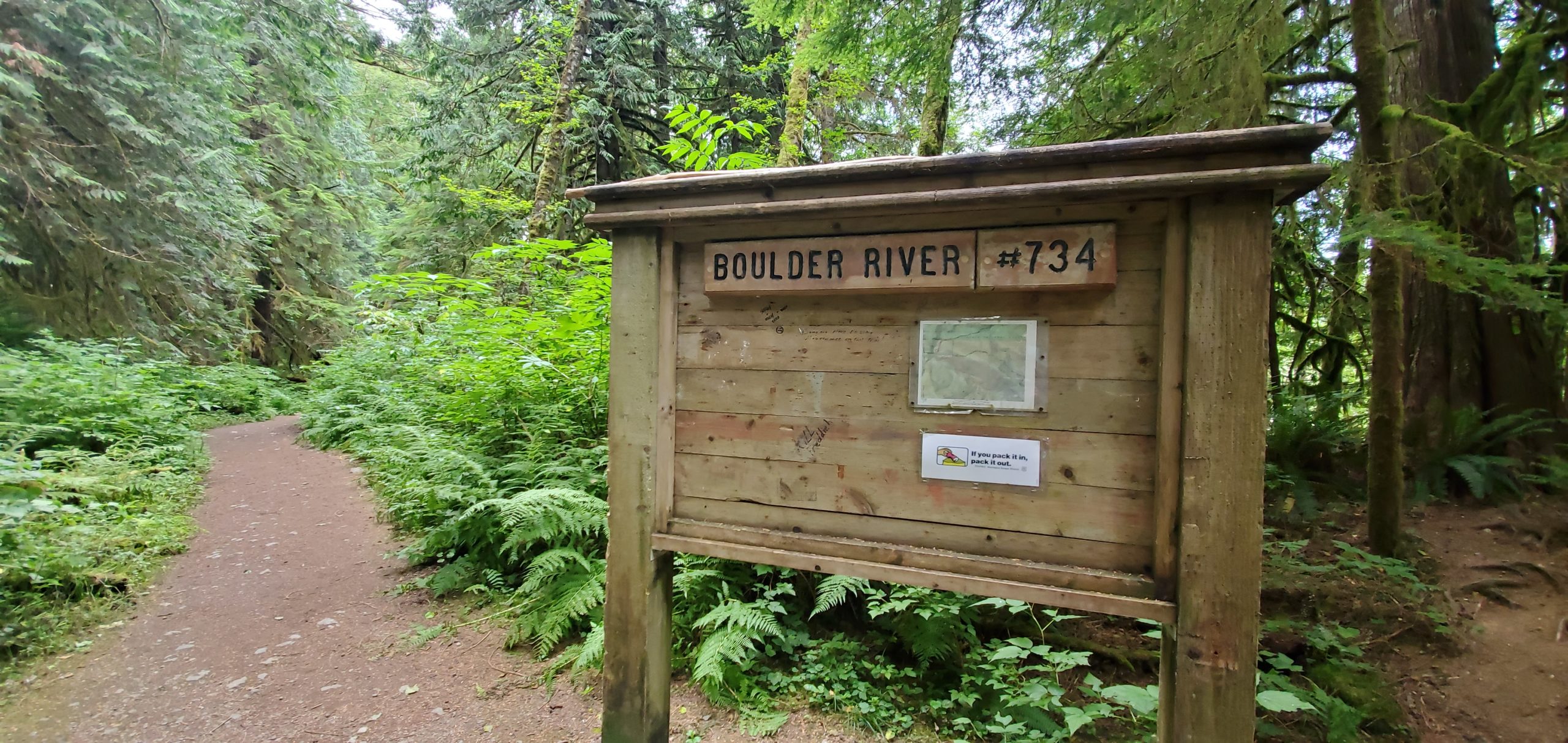 Boulder Creek Trail #734 just about 10 miles from Cascade National Park