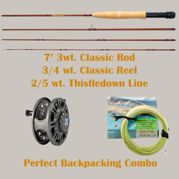 Backpacking Fly Rod Set-Up is light to pack in and deadly accurate casting to rising fish on a high mountain lake or stream. Enjoy some remote fishing