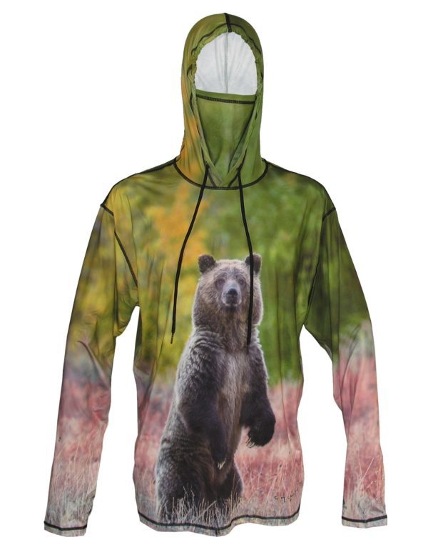 Yellowstone Grizzly Bear Graphic Hoodie are Hiking Clothes
