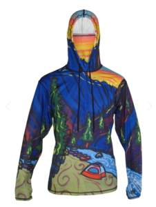 Middle Fork Graphic Hoodie for camp, hiking trail, down the river or anywhere you please. Great Sun Protection