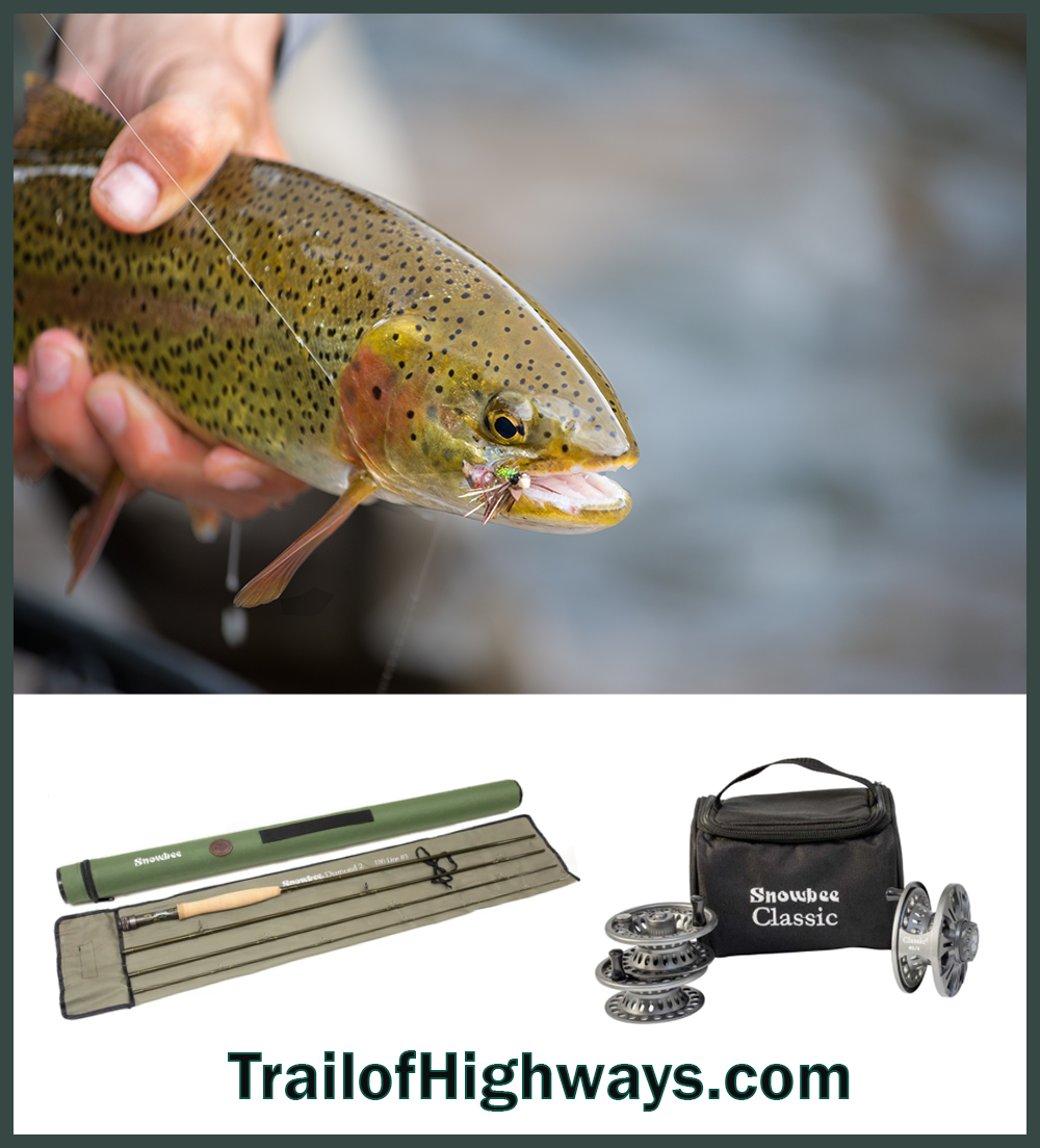 Trout Fly Rod Reel set up on Trail of Highways is a great all around fly rod for trout fishing rivers or lakes in a float tube