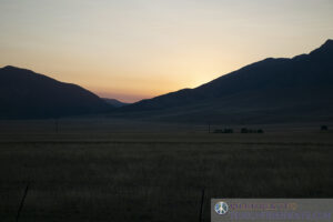 Sun is rising in Montana along the Madison River