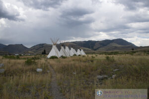 Teepees in Yellowstone National Park at the North Entrance