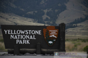 Yellowstone National Park sign Gardiner Montana